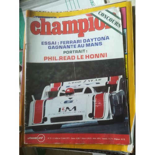 Champion 79 De 1972 Ferrari Daytona Gt,Read,Aermacchi Harley 350 Sprint,Tourist Trophy