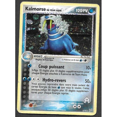 Carte Pokémon Kaimorse 6/95 Holo - Ex Team Aqua Vs Magma (Fr)