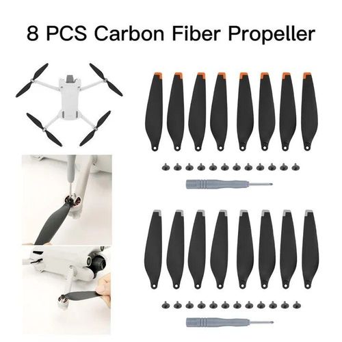 Pointe Orange - Pour Dji Mini 3 Pro 8 Pièces Hélices Drone Lames À Dégagement Rapide À Faible Bruit Accessoires Haute Qualité Modèle Aile D'avion Accessoires-Générique