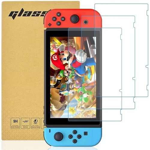 Naeryut-Tempered Glass Compatible With Nintendo Switch 2017/2019,[3 Pack] Screen Protector For Switch 2017/2019 [Extremely Scratch Resistant] [High Definition][Easy To Install]
