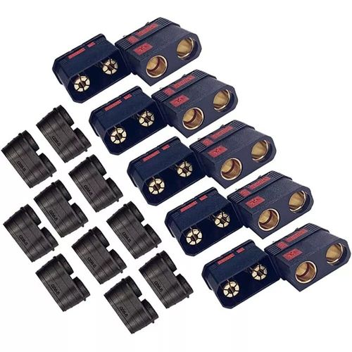 5 Paires De Noir - Qs8-S Rapduty Batterie Connecteur Anti-Étincelle Or Connecteur Grande Puissance Prise Pour Rc Plant Protection Drone Voiture Modèle-Générique