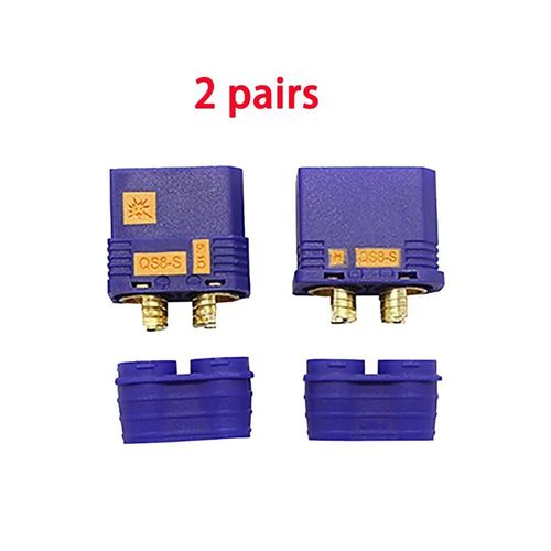 2 Paires De Bleu - Qs8-S Rapduty Batterie Connecteur Anti-Étincelle Or Connecteur Grande Puissance Prise Pour Rc Plant Protection Drone Voiture Modèle-Générique
