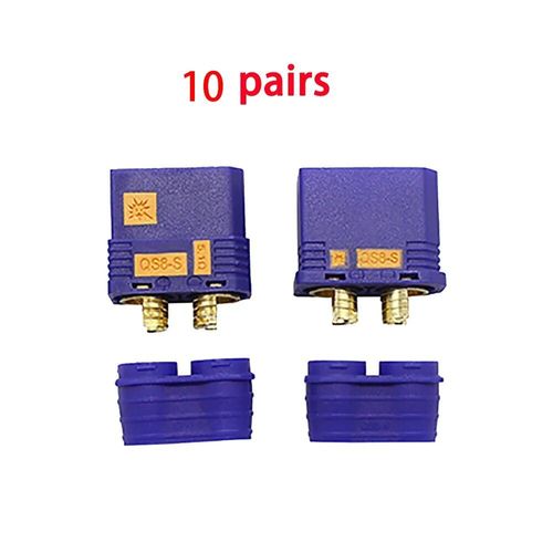 10 Paires De Bleu - Qs8-S Rapduty Batterie Connecteur Anti-Étincelle Or Connecteur Grande Puissance Prise Pour Rc Plant Protection Drone Voiture Modèle-Générique