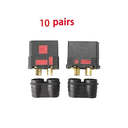 10 Paires De Noir - Qs8-S Rapduty Batterie Connecteur Anti-Étincelle Or Connecteur Grande Puissance Prise Pour Rc Plant Protection Drone Voiture Modèle-Générique