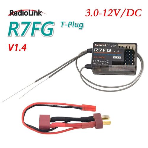 Plug R7fg T - Récepteur D'antenne Pour Touristes Radiolink R7fg 2.4ghz 7ch, Version Gyroscopique Intégrée Haute Tension Pour Émetteur Radiolinks Rc6gs Rc
