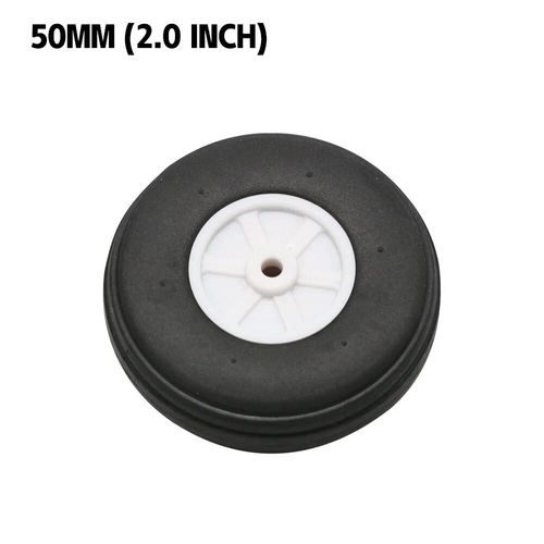 50 Mm (2.0 Pouces) - Roue En Caoutchouc À Haute Élasticité Pour Avion Rc À Aile Fixe, Pour Bricolage De Pneus De Robot, 2 Pièces/Lot