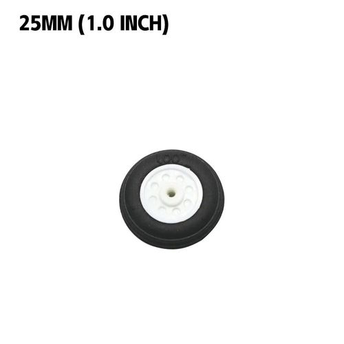 25 Mm (1.0 Pouce) - Roue En Caoutchouc À Haute Élasticité Pour Avion Rc À Aile Fixe, Pour Bricolage De Pneus De Robot, 2 Pièces/Lot