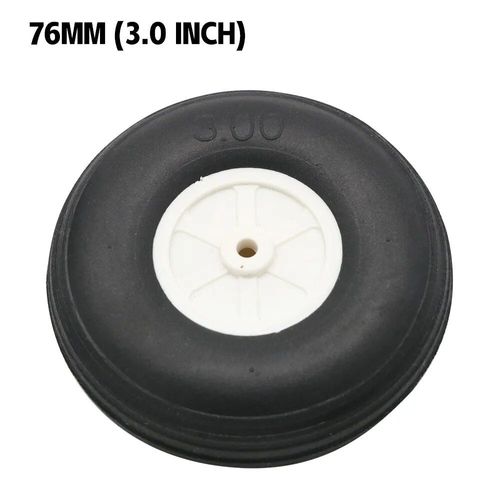 76 Mm (3.0 Pouces) - Roue En Caoutchouc À Haute Élasticité Pour Avion Rc À Aile Fixe, Pour Bricolage De Pneus De Robot, 2 Pièces/Lot