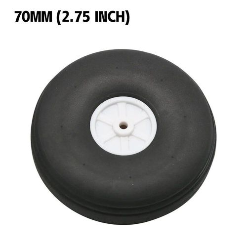 70 Mm (2.75 Pouces) - Roue En Caoutchouc À Haute Élasticité Pour Avion Rc À Aile Fixe, Pour Bricolage De Pneus De Robot, 2 Pièces/Lot