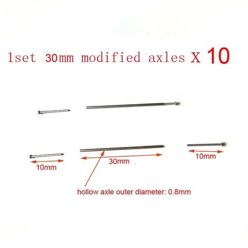 Assies De 10 Pieds 30 Mm - Roues De Voiture En Alliage Moulé Sous Pression, Axe De 0,Arbre Creux Avec Broche N64.Pin Pour Hw 1:64, Matchbox, Modèle De Voiture Tomeca, 1/64