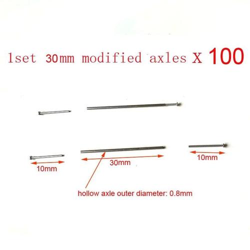 Assies De 100 Pieds 30 Mm - Roues De Voiture En Alliage Moulé Sous Pression, Axe De 0,Arbre Creux Avec Broche N64.Pin Pour Hw 1:64, Matchbox, Modèle De Voiture Tomeca, 1/64