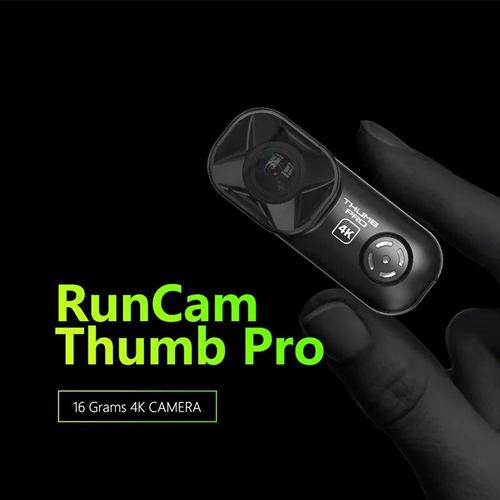 Thumb Pro Avec - Runcam ? Mini Caméra D'action Fpv Pouce Pro 4k, 16g, Filtre Gyroscopique Intégré, Drone De Course Fpv, Quadrirotor, Cinewhoop-Générique