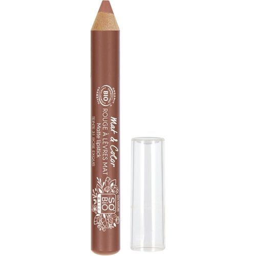 Ershi-Léa Nature So Bio Étic| Rouge À Lèvres Jumbo Mat Certifié Bio ¿ Mat&color | Rose Exquis | Fini Mat Ultra-Couvrant | 2en1 : C[2 