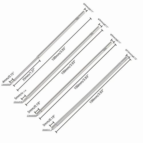 Titane 4pcs - Tournevis Hexagonal En Acier Pour Hélicoptère Rc, 1 Pièce, Embout Hexagonal, Kit D'outils De Pilote, Pour Modèle De Importateur, Avion, Jouets