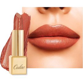 ERSHI-OULAC Rouge a Levre Mat Orange, Effet Pailleté Métallique, Rouge