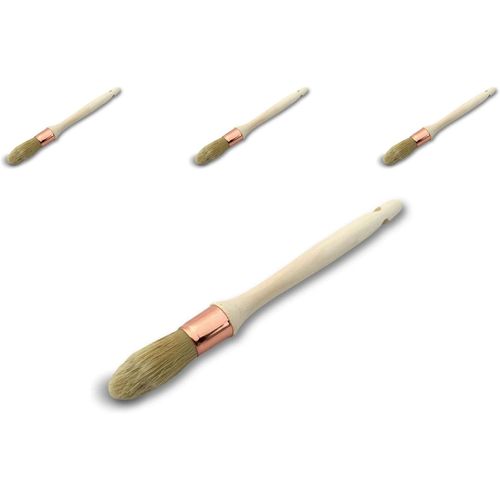 ERSHI-Pinceau de pouce à rechampir | Brosse ronde soie blanche |Lotde 3 | Ø 21 mm | Peinture rénovation volets moulure plinthe ang[2