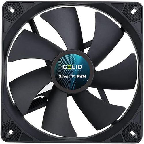 ERSHI-Gelid Solutions Silent 14 PWM Black,Ventilateur de 140 mm,Fonctionnement silencieux,Pales de ventilateur optimisées,Débit d'[3