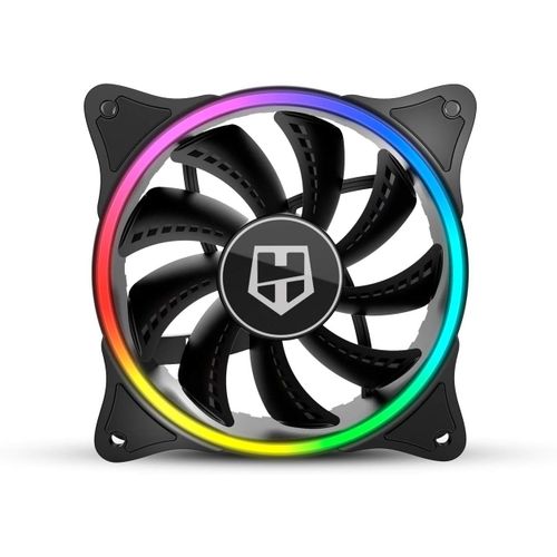 ERSHI-Nox Hummer X-FAN -NXHUMMERXFAN- Ventilateur PC 120 mm, double anneau LED ARGB Rainbow, ultra silencieux avec patins en caout[5
