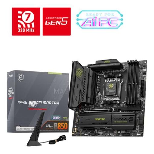 MSI MAG B850M MORTAR WIFI carte mère AMD B850 Emplacement AM5 micro...