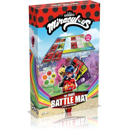 Ershi-- Top Trumps Battle Mat Miraculous - Jeux De Cartes - Jeu De Société - Jeu De Plateau - Jeu De Batailles - Jeu De Voyage - D[1
