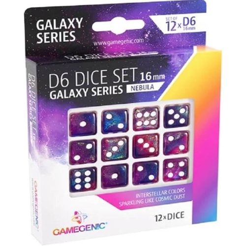 Ershi-Gamegenic - Galaxy Series - Nébuleuse - Set Of 12 Dice 6-16 Mm - Board Games - Card Games - Dice Games - Accessories And Sup[2