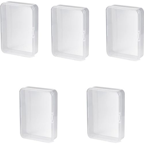 Ershi-Boîtes De Rangement Transparentes,5 Pcs Boite Rangement Jeux De Societe Organisateur De Cartes À Jouer Bancaires Visite Réut[3