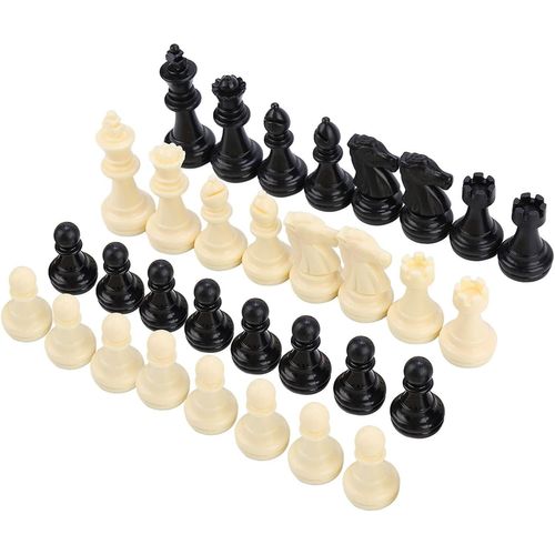Ershi-32pcs Remplacement Des Pièces D'échecs, Plastique Échecs Internationaux Magnétiques Pions De Jeu Pièces De Figurine Pour Les[2