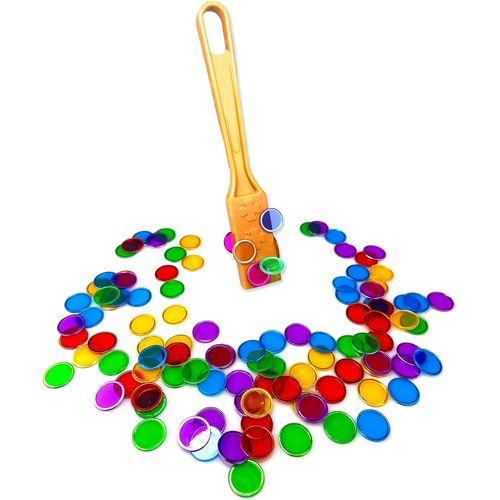Ershi-Kit De Bingo Magnétique - 1 Bâton Magnétique + 100 Jetons Loto - Jeu Éducatif Pour Enfants Et Accessoire Pratique De Stockag[3
