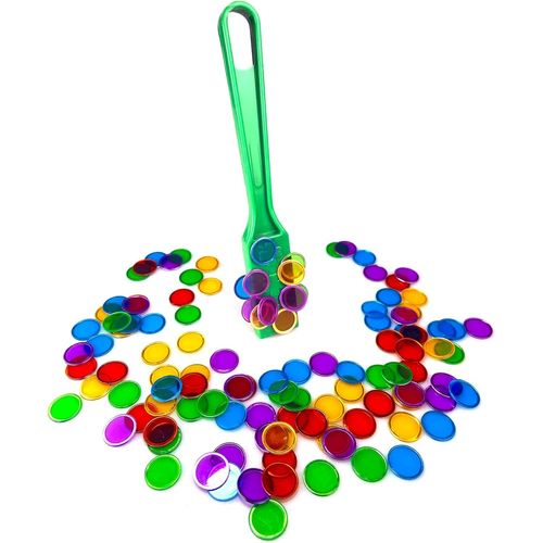 Ershi-Kit De Bingo Magnétique - 1 Bâton Magnétique + 100 Jetons Loto - Jeu Éducatif Pour Enfants Et Accessoire Pratique De Stockag[3