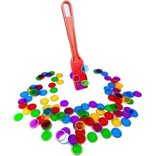 Ershi-Kit De Bingo Magnétique - 1 Bâton Magnétique + 100 Jetons Loto - Jeu Éducatif Pour Enfants Et Accessoire Pratique De Stockag[3