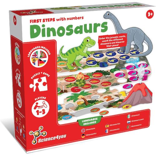Ershi-Puzzle Dinosaures Pour Enfants - Jeu Éducatif À Partir De 3 Ans Avec 55 Disques Dinosaures, Puzzle Dinosaure Pour Enfants De[2