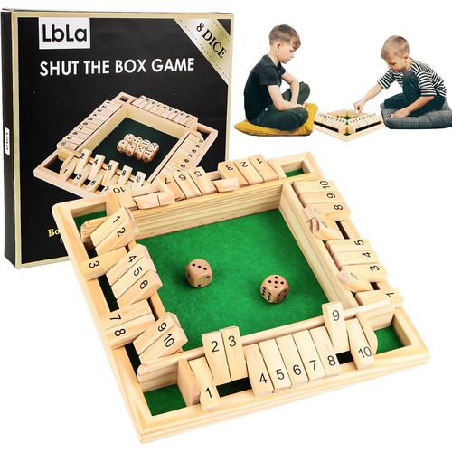 Ershi-Shut The Box, Jeux De Société Pour 4 Joueurs Avec Noix Classique Fermer Le Jeu De Table En Bois, Jouets Éducatifs Pour Enfan[1