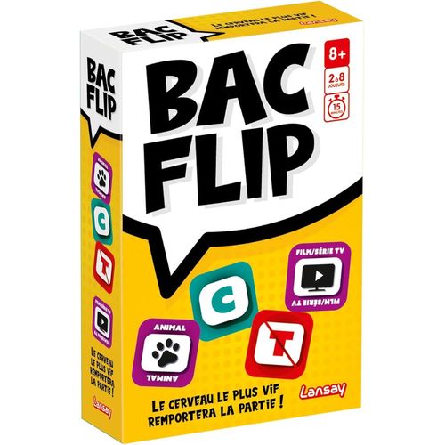 Ershi-Lansay - Bac Flip - Jeu De Société D'ambiance Amusant Pour Enfants Dès 8 Ans - Trouvez Des Mots Avec Lettres Et Thèmes - Dév[6