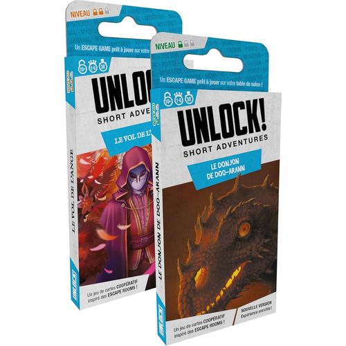 Ershi-Asmodee - Unlock Short Adventure - Le Donjon De Doo-Arann + Le Vol De L¿Ange - Jeu Escape Game Enfant Et Adulte - Jeux De Ca[1