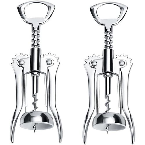 Asas-Lot De 2 Ouvre-Bouteille Portable En Acier Inoxydable-Type D'aile-En Métal-Sommeliers-Tire-Bouchon-Décapsuleur-Tire-Bouchon-Installation Facile-Facile À Utiliser