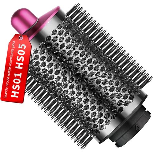 asas-14.3Cm Grande Brosse Volumisante Ronde Améliorée Pour Accessoires Pour Dyson Pour Airwrap Hs01 Hs05 Multi-Styler Accessoire Pour Dyson Pour Airwrap Pour Cheveux Lisses Mous Et Plats(Rose¿