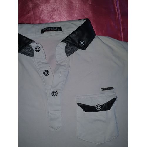Polo Blanc Gris Et Noir Taille M