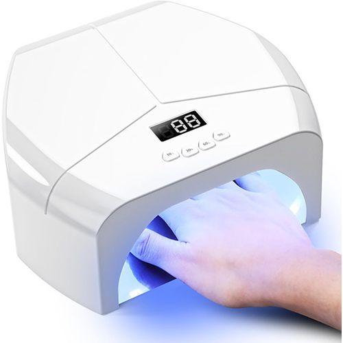 Asas-Lampe Uv À Led,268 W,Avec 4 Minuteries,Capteur Lcd,Base Amovible,Lampe Uv Pour Ongles En Gel,Lampe À Ongles Led Pour Tous Les Types De Gel,Portable Pour La Maison Et Le Salon De Manucure 