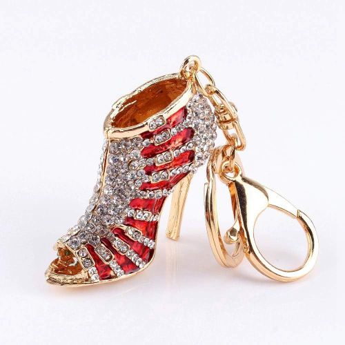 Asas-Pendentif Porte-Clés-Nouvelle Chaussure En Cristal Talon Haut Pendentif Strass Porte-Clés Sac Porte-Clés Chaîne Cadeau