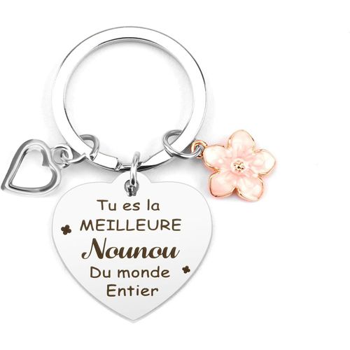 Asas-Cadeau Nounou,Nanny Cadeau Nounou Porte Clef Idée Cadeau Nounou Cadeau Anniversaire Nounou Cadeau Noel Femme Cadeau