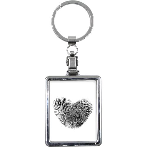 Asas-S59nb1 Porte Clés Forme Rectangulaire Métal 3,5x4,5cm,Argent