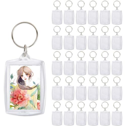 Asas-""N/A"" Lot De 30 Porte-Clés Photo En Acrylique Avec Porte-Clés-Avec Photo-4cm Par 5,5cm