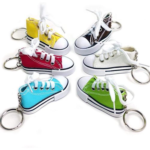 Asas-Lot De 12 Porte-Clés Baskets Avec Lacets-Réaliste-Multicolore-Avec Anneau De Porte-Clés