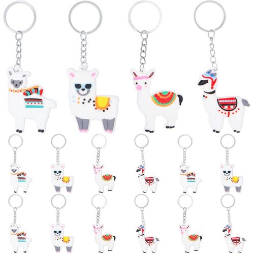 Asas-16 Pièces Alpaga Pendentif Porte-Clés Pendentifs De Charme Lamas Porte Clés Alpaga Animé Alpaga Lamas Suspendus Porte-Clé Pour Sac À Main Sac À Dos Décorations Noël Enfants Cadeau De Fête