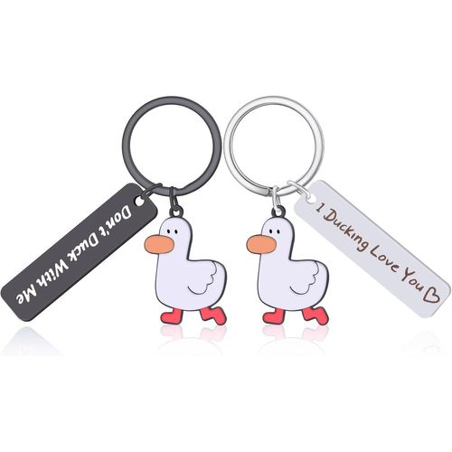Asas-2 Pièces Porte-Clés,Porte Clé Couple Décoration De Sac À Dos Cadeau Pour Les Enfants,Famille,Partenaire