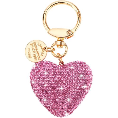 Asas-Pendentif Coeur Femme,Charme De Porte-Clés En Métal De Voiture,Pendentif À Main Avec Strass Scintillants Pour Sacs,Clés De Voiture