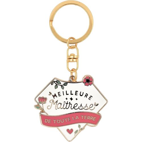 Asas-Porte Clés Cadeau Maîtresse-Meilleure Maîtresse De Toute La Terre-Bijoux Maîtresse-Cadeau Merci École-Cadeau Noël,Anniversaire Maîtresse