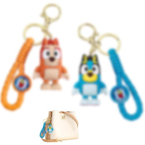 Asas-Ensemble De 2 Porte-Clés Anime Mignons,Porte-Clés Chien Bleu Pendentif Clé Mignon Porte-Clés Dessin Animé Bleu Personnalisé,Porte-Clés Kawaii Pour Garçons Et Filles