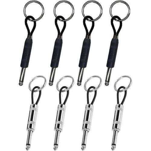 Asas-Lot De 8 Porte-Clés Marshall-4 Porte-Clés En Acier Inoxydable Et 4 En Cuir Synthétique-Pour Les Amateurs De Musique