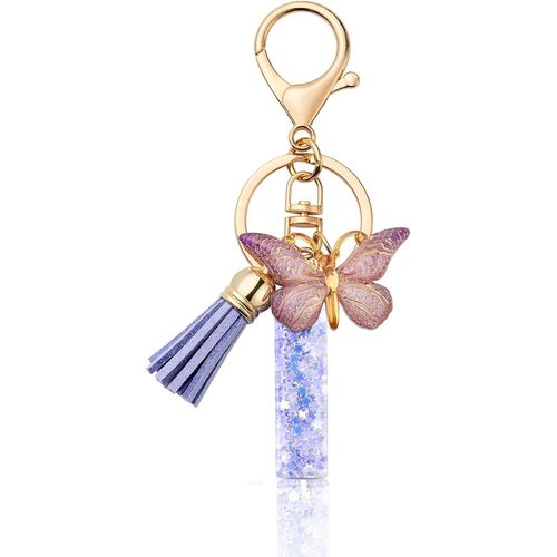 Asas-Porte-Clés Avec Lettre Initiale Papillon Porte-Clés Pour Adolescentes Et Filles